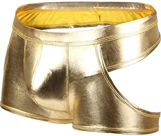 Moda sexy calzoncillo dorado