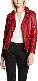 Chaqueta de cuero rojo
