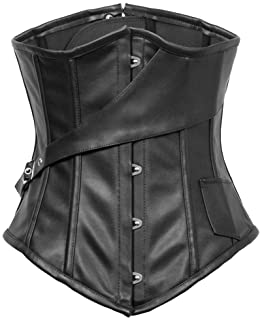 Corset cuero falso gotico