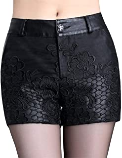 Pantalon corto de cuero para mujer