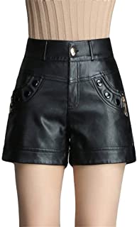 Pantalon de cuero cintura ancha