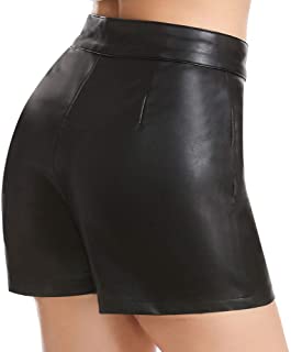 Shorts mujer cintura alta cuero